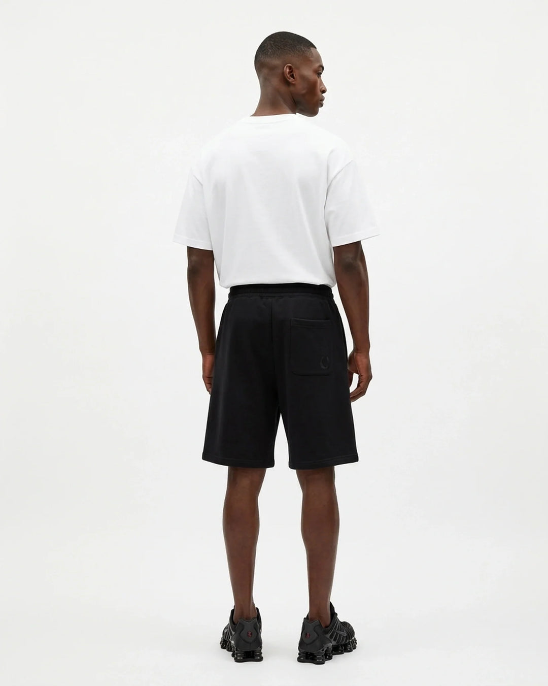 Essential Short Black Back View — Cor Leonis Gothic Streetwear SS26